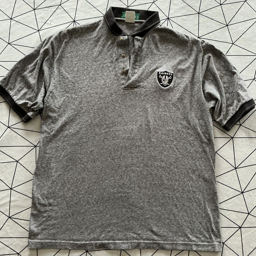 Vintage Raiders Polo Shirt XL Outer Banks Embroidered Logo NFL LA Oakland 90s